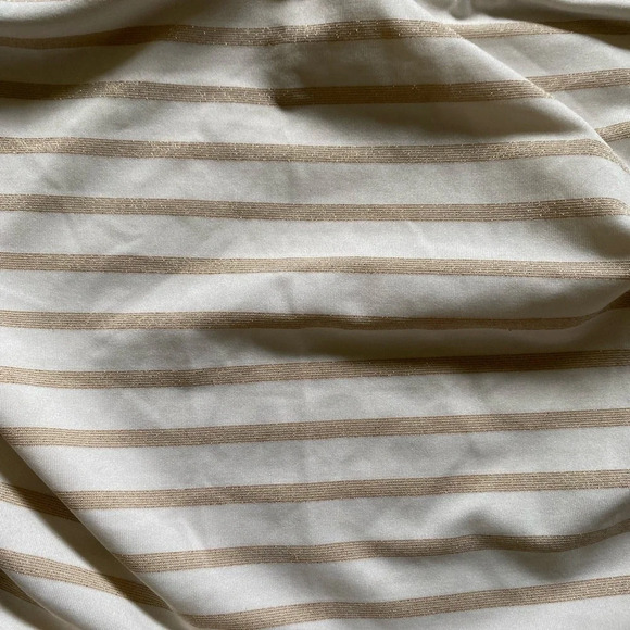 Cream and gold tube top bathing suit swim top - Picture 2 of 6